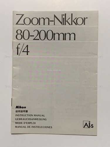 Nikon manuale originale zoom - manuale,